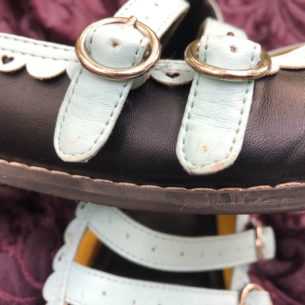 TUK RARE Punk Sweet MaryJanes French Bluebird - Picture 8 of 12
